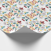 ヴィンテージ幾何クラシカル複雑な結婚モチーフ ラッピングペーパー (角)