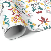 ヴィンテージ幾何クラシカル複雑な結婚モチーフ ラッピングペーパー (ロールコーナー)