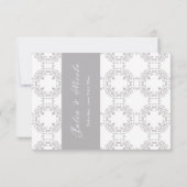 ヴィンテージ幾何クラシカル複雑な結婚モチーフ 出欠カード (裏面)