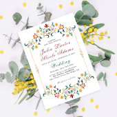 ヴィンテージ幾何クラシカル複雑な結婚モチーフ 招待状