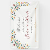 ヴィンテージ幾何クラシカル複雑な結婚モチーフ 横断幕 (縦)