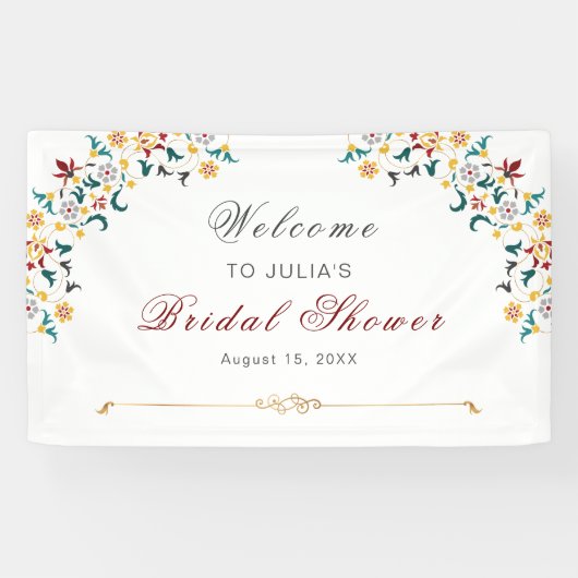 ヴィンテージ幾何クラシカル複雑な結婚モチーフ 横断幕 (横)