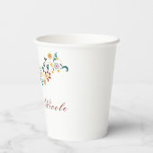 ヴィンテージ幾何クラシカル複雑な結婚モチーフ 紙コップ (裏面)