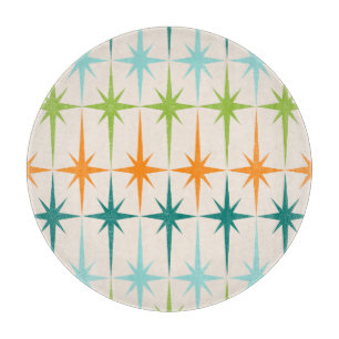 ヴィンテージ幾何スターバスト切断板 カッティングボード