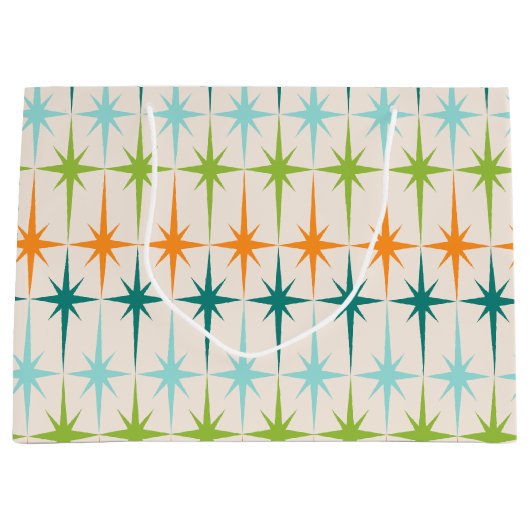 ヴィンテージ幾何スターバスト抱き枕 ラージペーパーバッグ (正面)