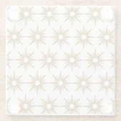 ヴィンテージ幾何スターバスト ガラスコースター (裏面)