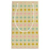 ヴィンテージ幾何パステルスター モダン ブライダルシャワー スモールペーパーバッグ (正面)