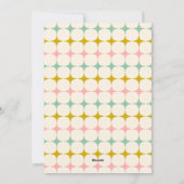 ヴィンテージ幾何学パステルスター ピンク ファミリーフォト シーズンカード (裏面)