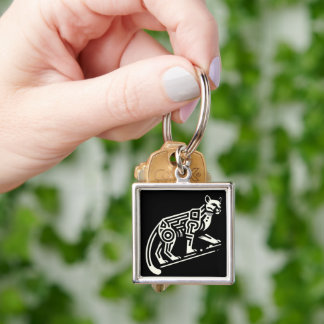 ヴィンテージ幾何学模様 キーホルダー