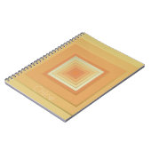 ヴィンテージ幾何学模様(ソフト黄色とオレンジ) ノートブック (左側)