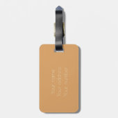 ヴィンテージ幾何学模様（ソフト黄色とオレンジ） ラゲッジタグ (裏面縦)