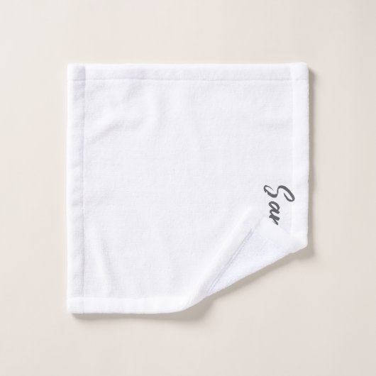 ヴィンテージ幾何学灰色のオレンジ色の白の名前 バスタオルセット (ウォッシュタオル)