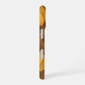 ヴィンテージ幾何学的なひまわり iPhone 16ケース (右側面)