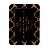 ヴィンテージ幾何学的アールデコギャツビー日付の保存 マグネット (縦)