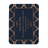 ヴィンテージ幾何学的アールデコギャツビー日付の保存 マグネット (縦)