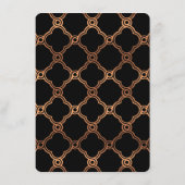 ヴィンテージ幾何学的アールデコギャツビー結婚ズのメニュー メニュー (裏面)