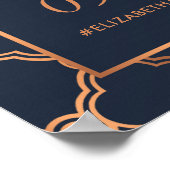 ヴィンテージ幾何学的アールデコギャツビー結婚ズ・ウェルカム ポスター (角)