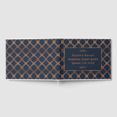 ヴィンテージ幾何学的アールデコギャツビー結婚ズ ゲストブック (全面)