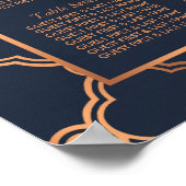 ヴィンテージ幾何学的アールデコギャツビー結婚ズ・シーティング ポスター (角)