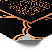 ヴィンテージ幾何学的アールデコギャツビー結婚ズ・シーティング ポスター (角)