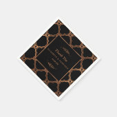 ヴィンテージ幾何学的アールデコギャツビー結婚ズ スタンダードカクテルナプキン (角)