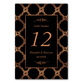 ヴィンテージ幾何学的アールデコギャツビー結婚ズ テーブルナンバー