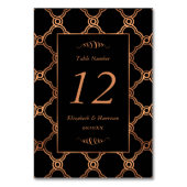 ヴィンテージ幾何学的アールデコギャツビー結婚ズ テーブルナンバー (裏面)