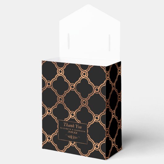 ヴィンテージ幾何学的アールデコギャツビー結婚ズ フェイバーボックス (オープン)