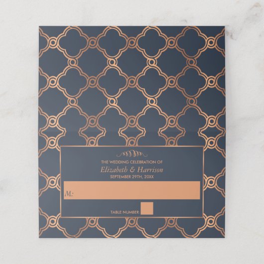 ヴィンテージ幾何学的アールデコギャツビー結婚ズ プレイスカード (外部開封)