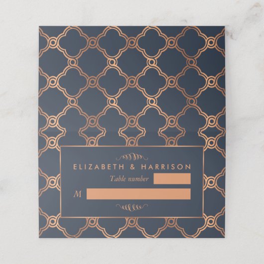 ヴィンテージ幾何学的アールデコギャツビー結婚ズ プレイスカード (外部開封)