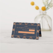 ヴィンテージ幾何学的アールデコギャツビー結婚ズ プレイスカード (正面)