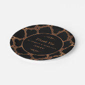 ヴィンテージ幾何学的アールデコギャツビー結婚ズ ペーパープレート (アングル)