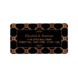 ヴィンテージ幾何学的アールデコギャツビー結婚ズ ラベル