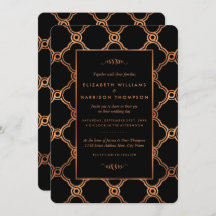 ヴィンテージ幾何学的アールデコギャツビー結婚ズ