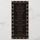 ヴィンテージ幾何学的アールデコギャツビー結婚式 プログラム (裏面)