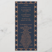 ヴィンテージ幾何学的アールデコギャツビー結婚式 プログラム (正面)