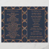 ヴィンテージ幾何学的アールデコギャツビー結婚式 プログラム (裏面)