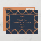 ヴィンテージ幾何学的アールデコ結婚ギャツビー感謝していズ ポストカード (正面/裏面)