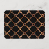 ヴィンテージ幾何学的アールデコ結婚ギャツビー詳細 エンクロージャーカード (裏面)