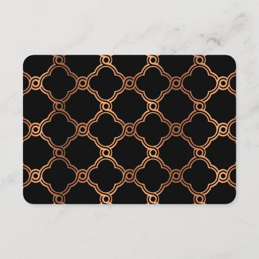 ヴィンテージ幾何学的アールデコ結婚ギャツビー詳細 エンクロージャーカード (裏面)