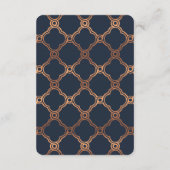 ヴィンテージ幾何学的アールデコ結婚ギャツビー詳細 エンクロージャーカード (裏面)