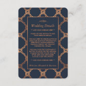 ヴィンテージ幾何学的アールデコ結婚ギャツビー詳細 エンクロージャーカード (正面)