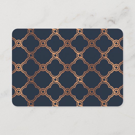 ヴィンテージ幾何学的アールデコ結婚ギャツビー詳細 エンクロージャーカード (裏面)