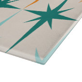ヴィンテージ幾何学的スターバストガラス切断板 カッティングボード (角)