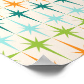 ヴィンテージ幾何学的スターバストポスター ポスター (角)