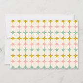 ヴィンテージ幾何学的パステルパーソナライズされたズベビーシャワー サンキューカード (裏面)