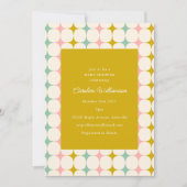 ヴィンテージ幾何学的パステルMCMスターズベビーシャワー 招待状 (正面)