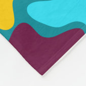 ヴィンテージ幾何学的パターン フリースブランケット (角)