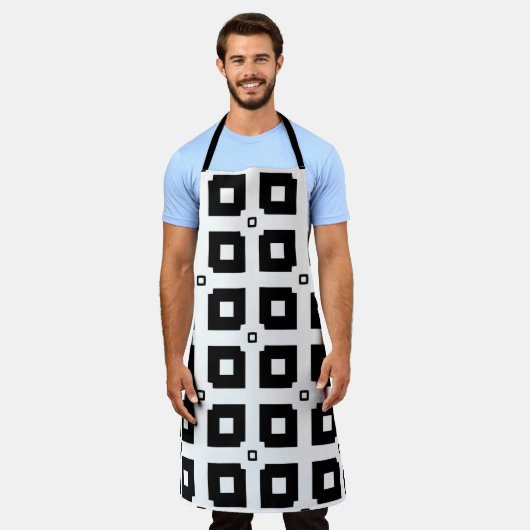 ヴィンテージ幾何学的パターン。繰り返し要素スタイル エプロン (着用した状態)
