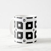 ヴィンテージ幾何学的パターン。繰り返し要素スタイル コーヒーマグカップ (正面左)